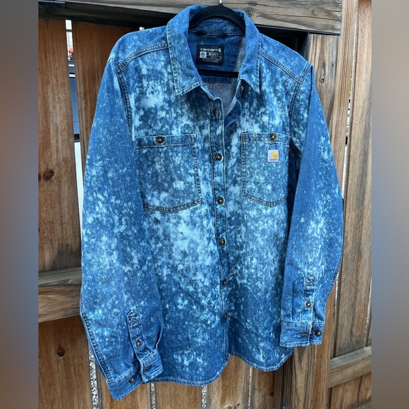 Carhartt Jackets & Blazers - Carhartt Denim Acid Wash Shacket